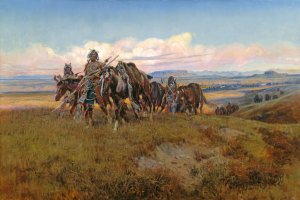 In the Enemy's Country by Charles Marion Russell Oil Painting