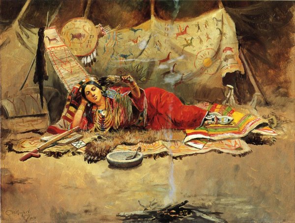 Main Product Photo of Keeoma Painting by Charles Marion Russell
