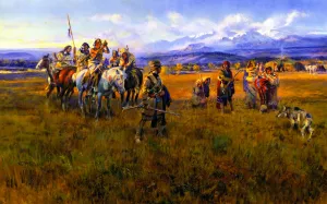 Lewis and Clark Reach Shoshone Camp Led by Sacajawea the Bird Woman
