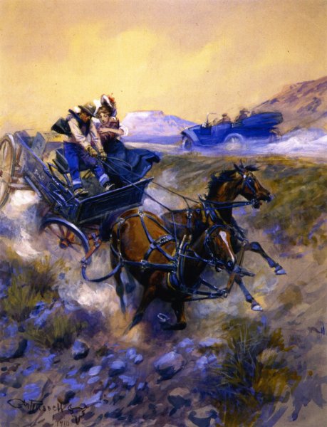 Life Saver by Charles Marion Russell - Hand-Painted Oil Painting Reproduction