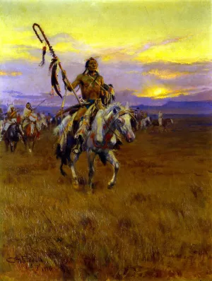 Medicine Man No. 4 by Charles Marion Russell - Oil Painting Reproduction