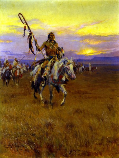 Medicine Man No. 4 by Charles Marion Russell - Hand-Painted Oil Painting Reproduction