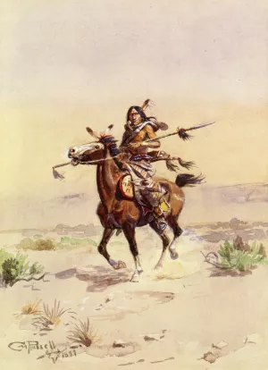 Nobleman of the Plains by Charles Marion Russell - Oil Painting Reproduction