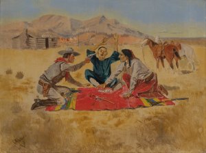 Not a Chinaman's Chance by Charles Marion Russell Oil Painting