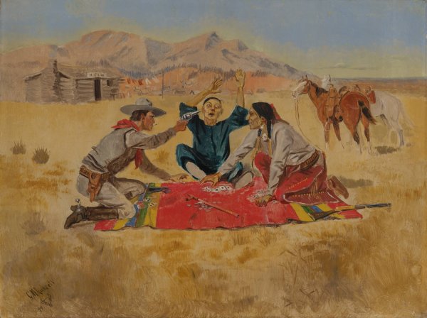 Main Product Photo of Not a Chinaman's Chance  Painting by Charles Marion Russell