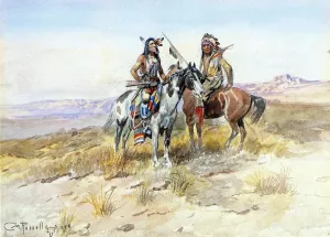 On the Prowl by Charles Marion Russell - Oil Painting Reproduction