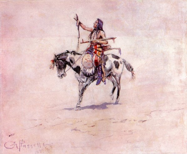 Peace by Charles Marion Russell - Hand-Painted Oil Painting Reproduction