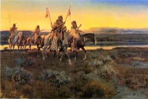 Piegans painting by Charles Marion Russell