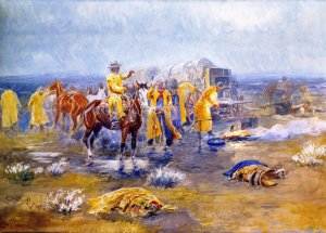 Rainy Morning by Charles Marion Russell Oil Painting