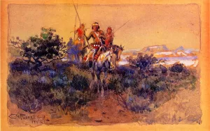 Return of the Navajos by Charles Marion Russell - Oil Painting Reproduction