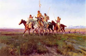 Return of the War Party by Charles Marion Russell - Oil Painting Reproduction