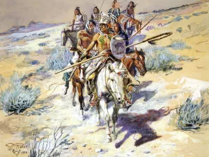 Return of the Warriors by Charles Marion Russell - Oil Painting Reproduction