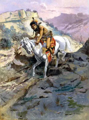 The Alert by Charles Marion Russell - Oil Painting Reproduction