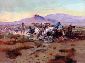 The Attack II by Charles Marion Russell Oil Painting