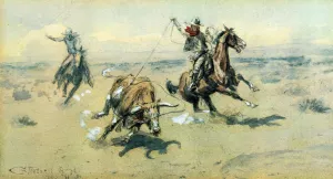 The Bolter, #2 Oil painting by Charles Marion Russell