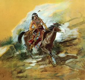 The Crow Scout by Charles Marion Russell Oil Painting