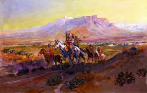 The Forked Trail by Charles Marion Russell - Oil Painting Reproduction