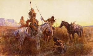 The Lost Trail by Charles Marion Russell - Oil Painting Reproduction