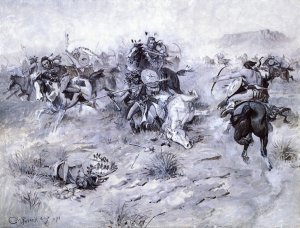 The Making of a Warrior by Charles Marion Russell Oil Painting