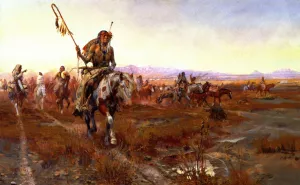 The Medicine Man No. 2 by Charles Marion Russell - Oil Painting Reproduction