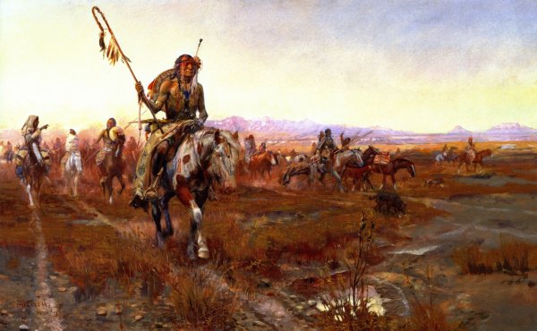 The Medicine Man No. 2 by Charles Marion Russell - Hand-Painted Oil Painting Reproduction
