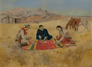The Poker Game by Charles Marion Russell Oil Painting