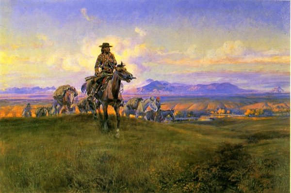 The Romance Makers by Charles Marion Russell - Hand-Painted Oil Painting Reproduction