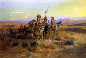 The Scouts by Charles Marion Russell - Oil Painting Reproduction