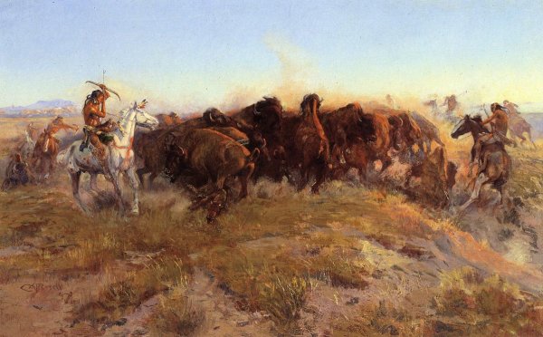 Main Product Photo of The Surround Painting by Charles Marion Russell