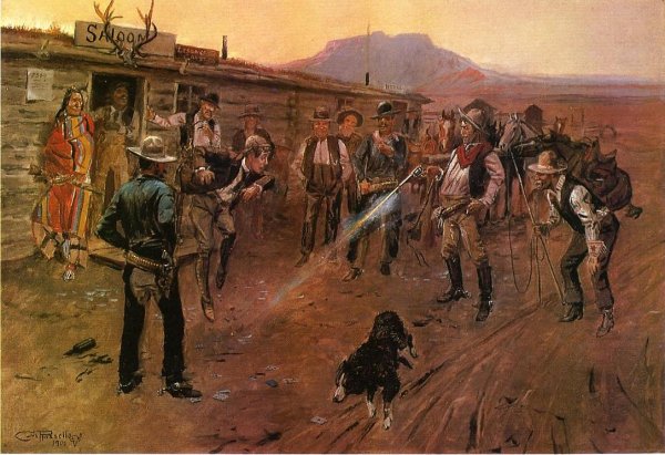 The Tenderfoot by Charles Marion Russell - Hand-Painted Oil Painting Reproduction