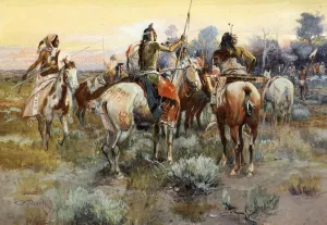 The Truce by Charles Marion Russell - Oil Painting Reproduction