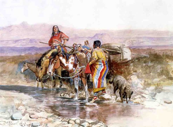Main Product Photo of Thirsty Painting by Charles Marion Russell