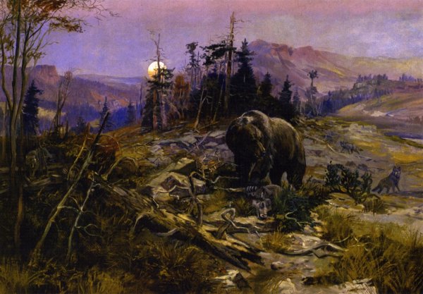 To the Victor Belong the Spoils by Charles Marion Russell - Hand-Painted Oil Painting Reproduction