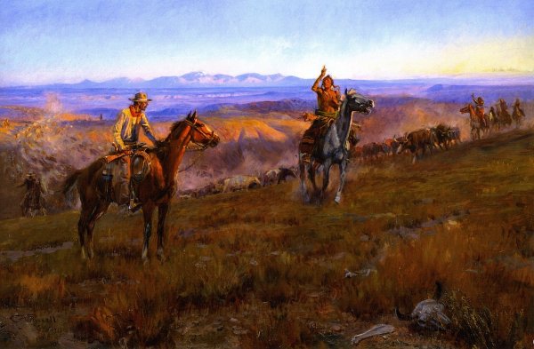 Main Product Photo of Toll Collectors Painting by Charles Marion Russell