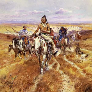 When the Plains Were His by Charles Marion Russell Oil Painting