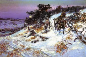 Wolf and Beaver Oil painting by Charles Marion Russell