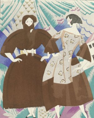Hindoustan; Robe-manteau, de Paul Poiret by Charles Martin Oil Painting