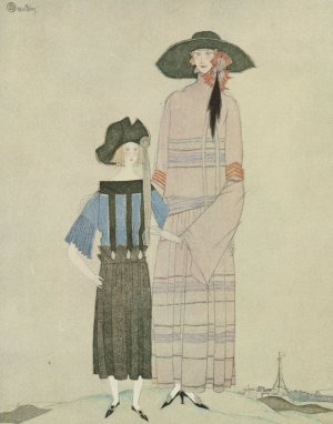 Portrait de Mme V.R. et de sa fille; Robes, de Jeanne Lanvin by Charles Martin Oil Painting