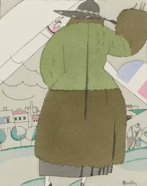 Relation; Manteau de sports, de Paul Poiret Oil painting by Charles Martin