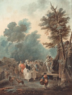 Foire De Village by Charles-Melchior Descourtis Oil Painting