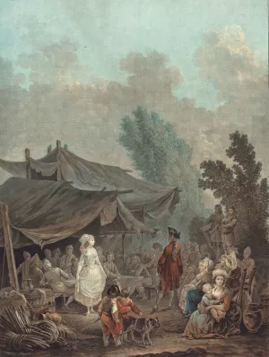 Noce De Village by Charles-Melchior Descourtis Oil Painting