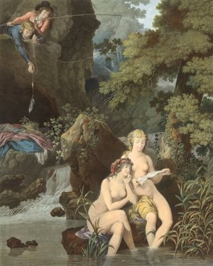 The Pranksters by Charles-Melchior Descourtis Oil Painting