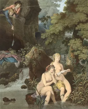 The Pranksters by Charles-Melchior Descourtis Oil Painting
