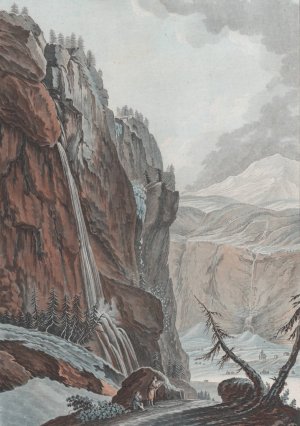Vue du Schildwald-Bach prise en hiver by Charles-Melchior Descourtis Oil Painting
