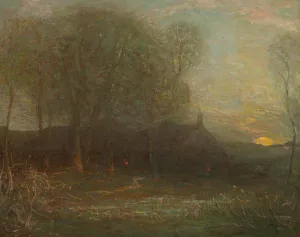 The Harvest Moon by Charles Melville Dewey Oil Painting