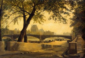 Le Pont de Solferino et le Pavillon de Flore, vus du quai d'Orsay by Charles Mercier Oil Painting