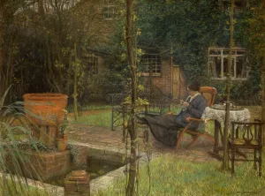 Garden at Calverley by Charles Mertens Oil Painting