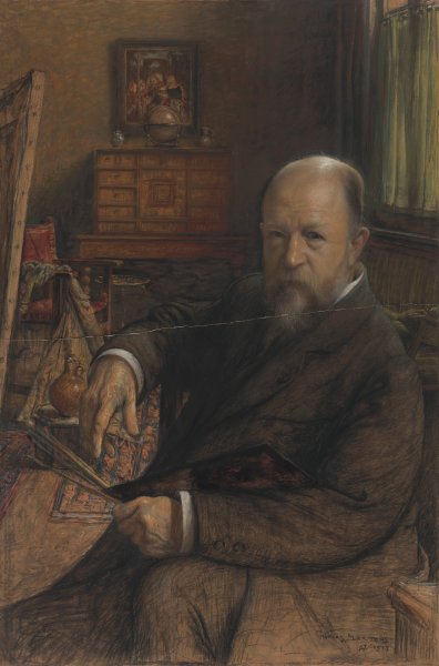 Main Product Photo of The Painter Frans Van Leemputten  Painting by Charles Mertens