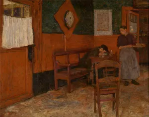 The Red Inn by Charles Mertens Oil Painting