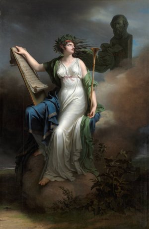 Calliope, Muse of Epic Poetry by Charles Meynier Oil Painting